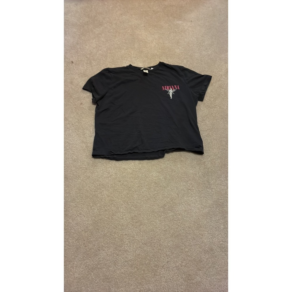 H&M Nirvana In Utero Graphic Crop Tee